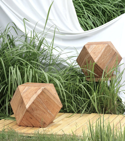 Handmade teak stool – the Ronny Trap, boho furniture made in Bali