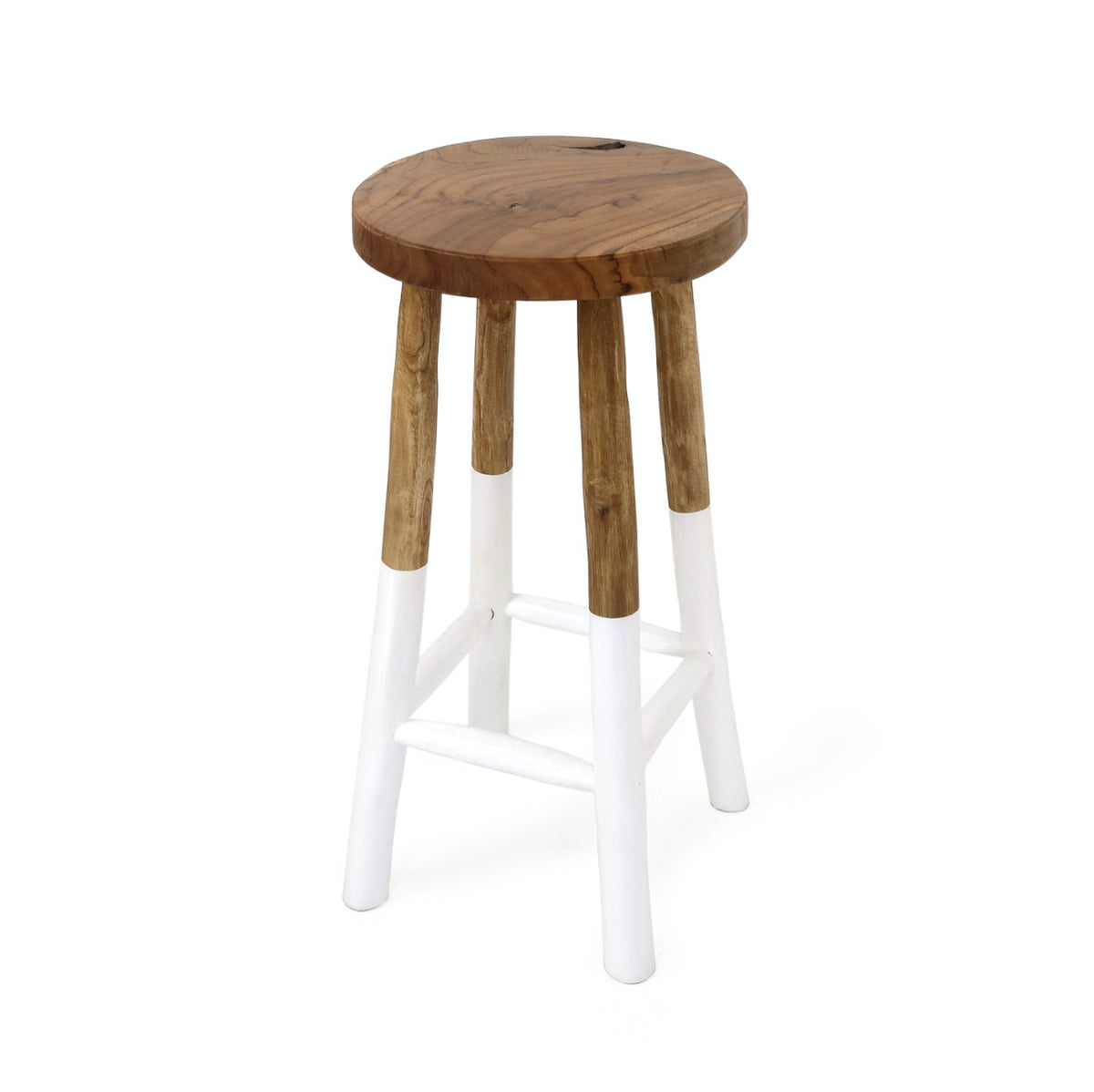 Teak bar stool Kansas – handmade in Bali, boho style