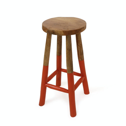 Teak bar stool Kansas – boho furniture handcrafted in Bali by BaliSouk
