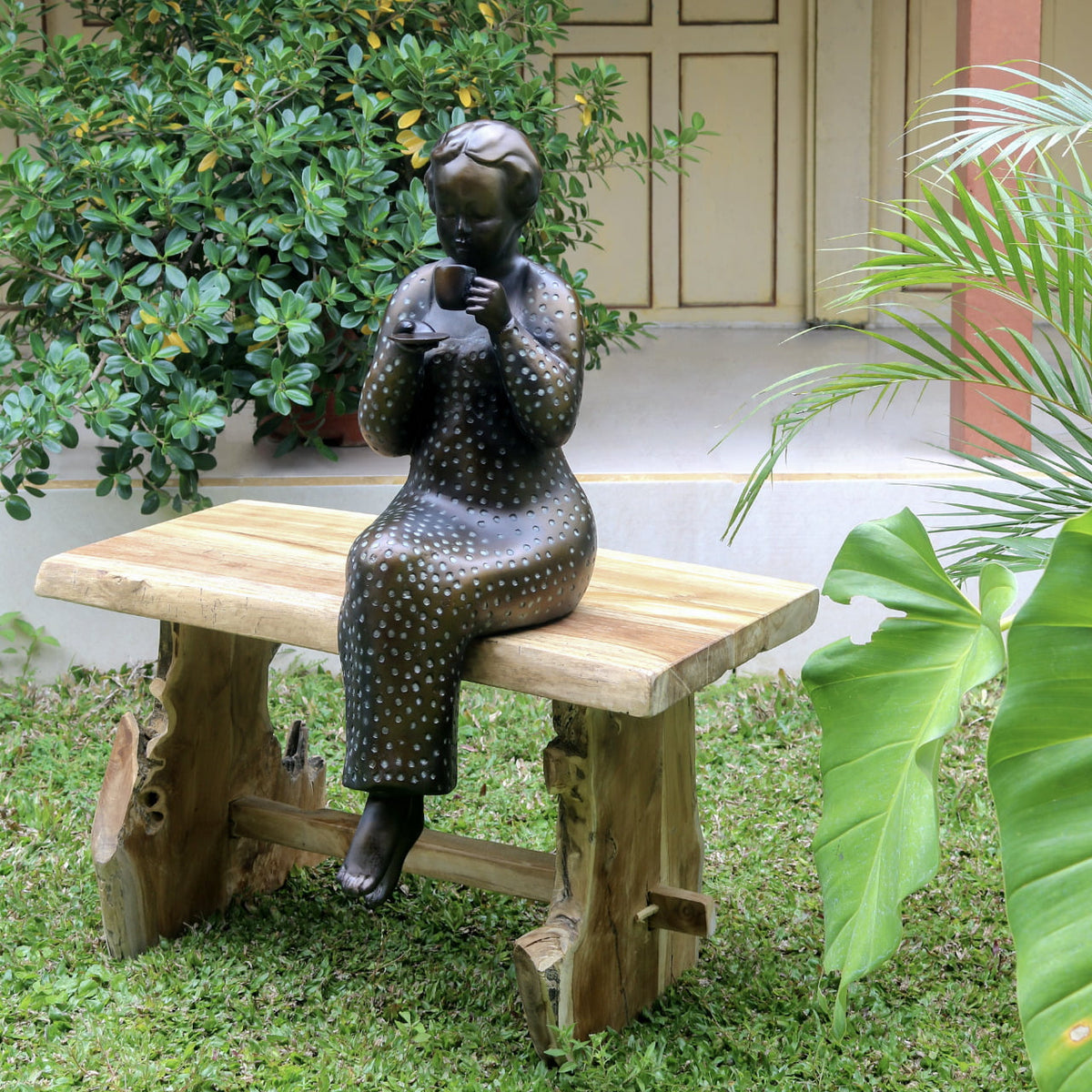 Primitive bench by BaliSouk – boho furniture made in Bali