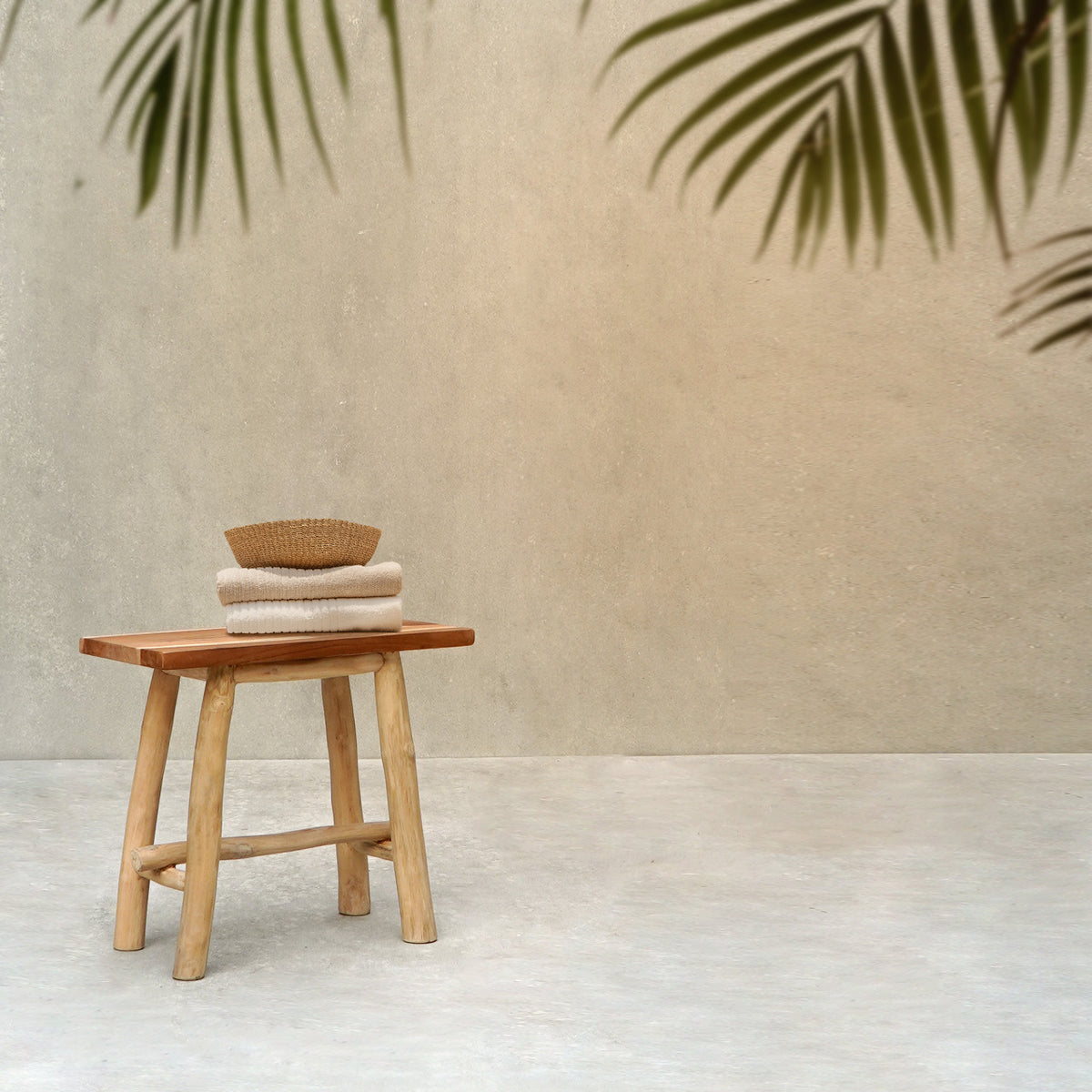 Pyke bench in natural materials – boho furniture by BaliSouk