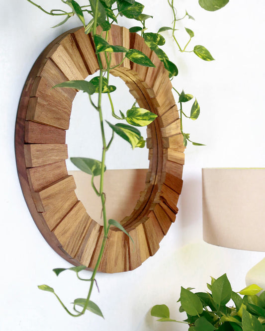 Bali Furniture – Espina Round Mirror – The Espina Round Mirror offers a calm, c