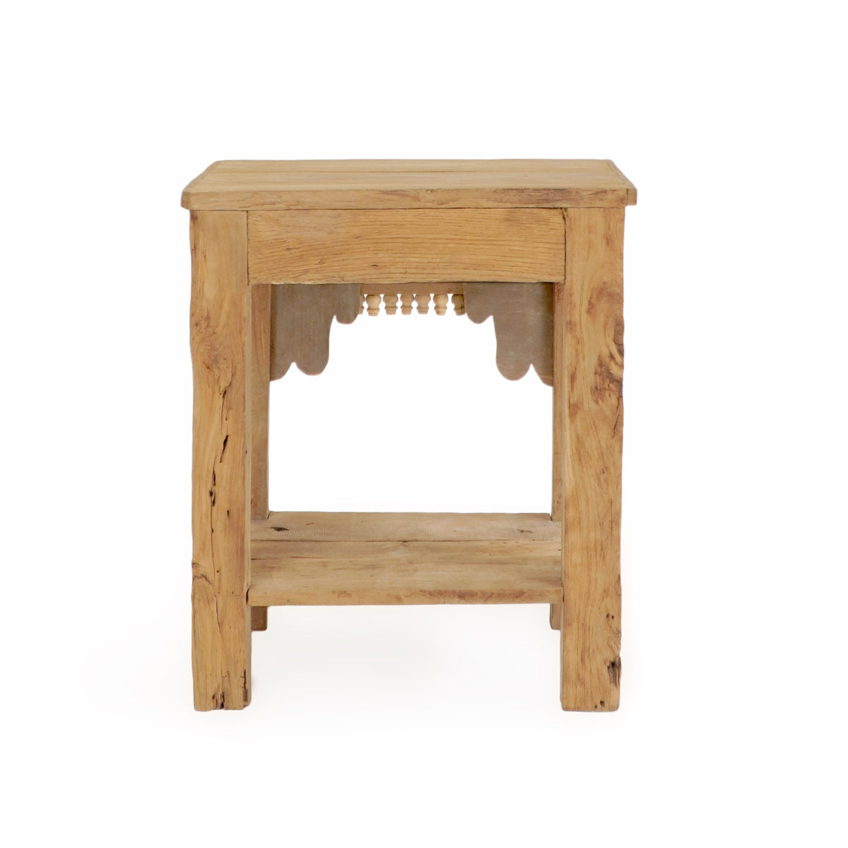 Recycled teak side table Mumbai – boho furniture, handwoven and handmade in Bali