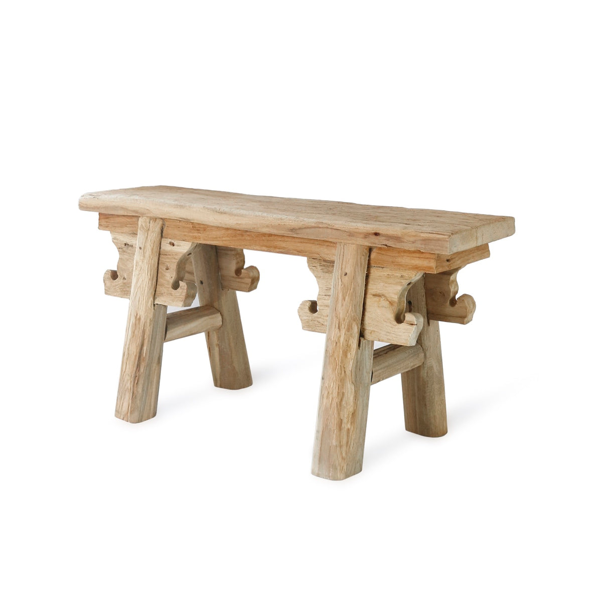 Recycled teak side table Mumbai – boho furniture, handwoven and handmade in Bali