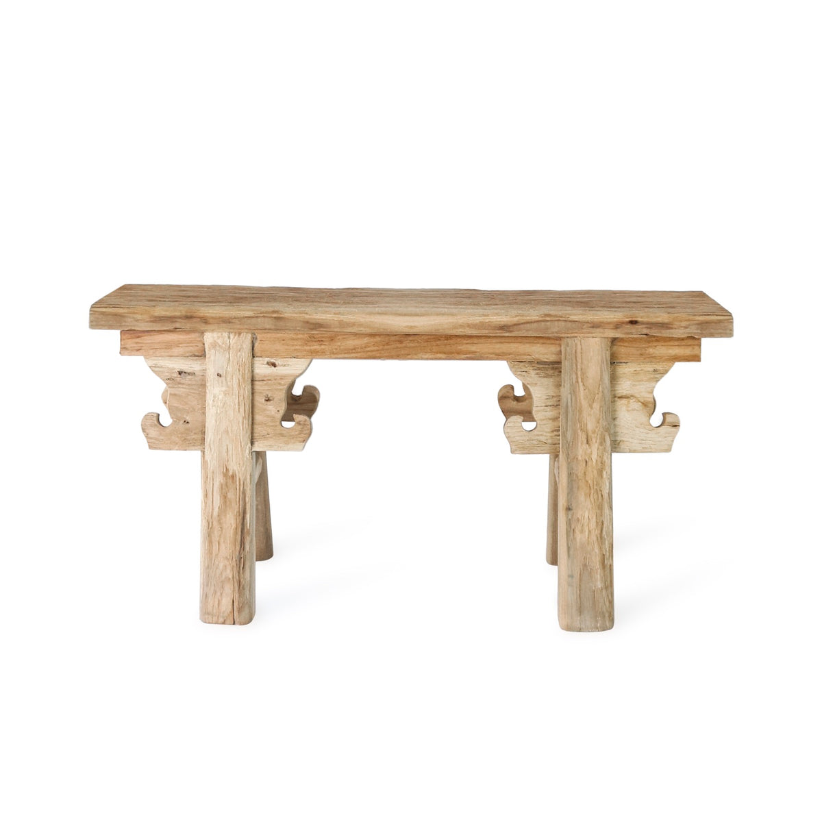 Recycled teak side table – Mumbai, natural natural materials in boho style
