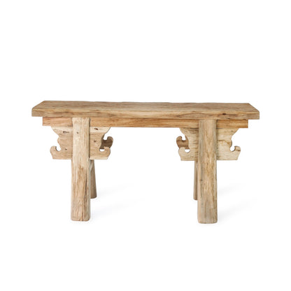 Recycled teak side table – Mumbai, natural natural materials in boho style