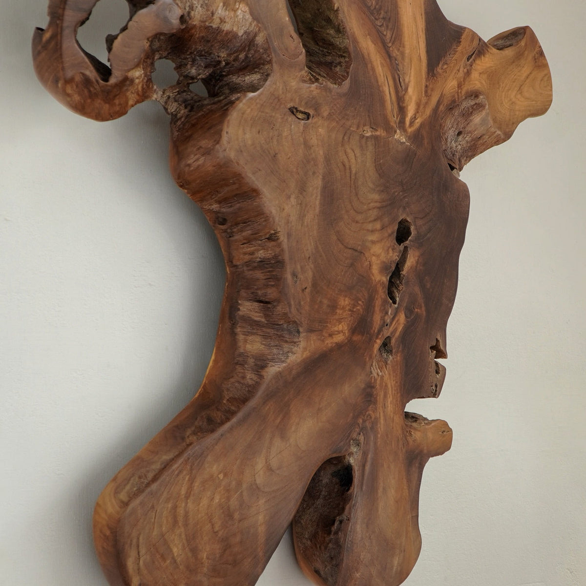 Teak wall decoration Nias – boho decor, handwoven and handmade in Bali