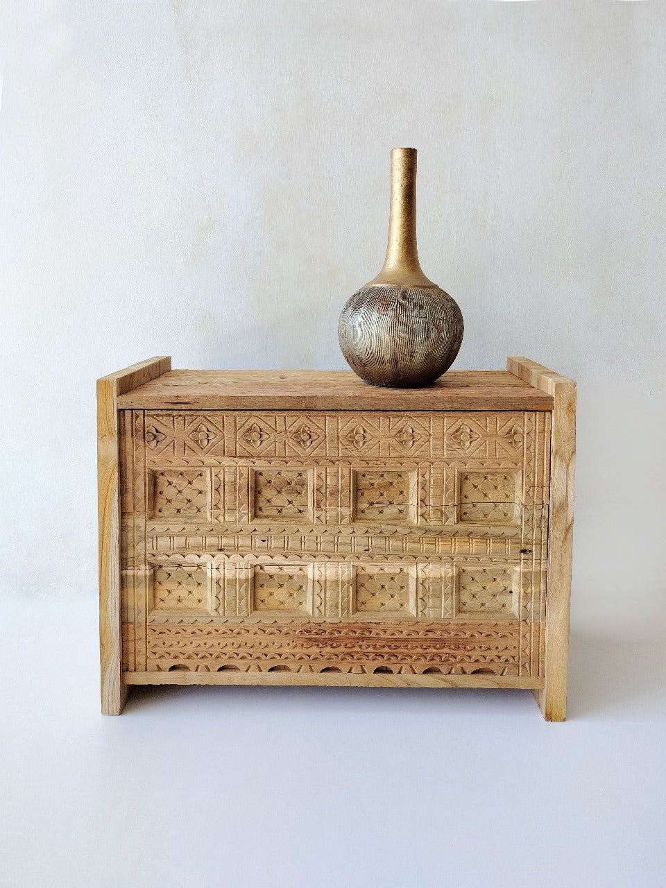 Recycled teak buffet Bugis – boho furniture, handwoven and handmade in Bali