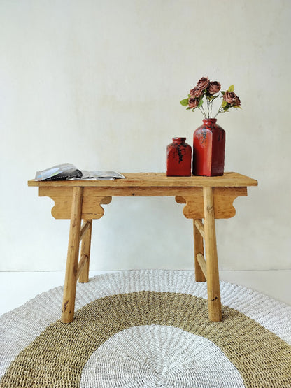 Recycled teak console table – Bugis, natural natural materials in boho style