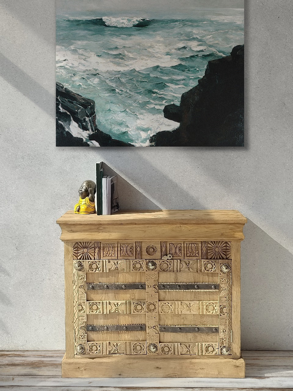 Bugis Doors buffet in natural materials – handmade boho furniture from Bali
