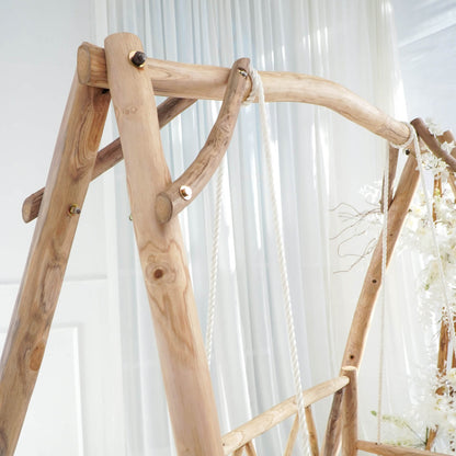 Bali Furniture – Mira Swing Chair With Cream Cushion & Two Cream Pillows