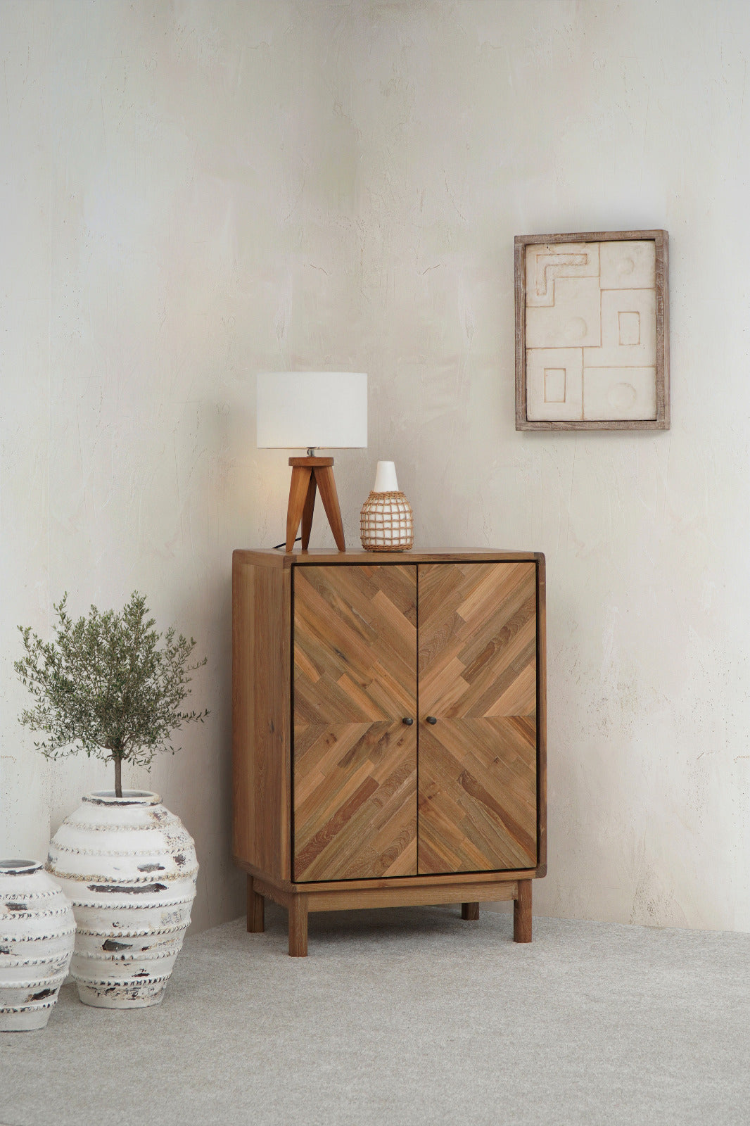 Handmade recycled teak sideboard – the Buton Doors, boho furniture made in Bali