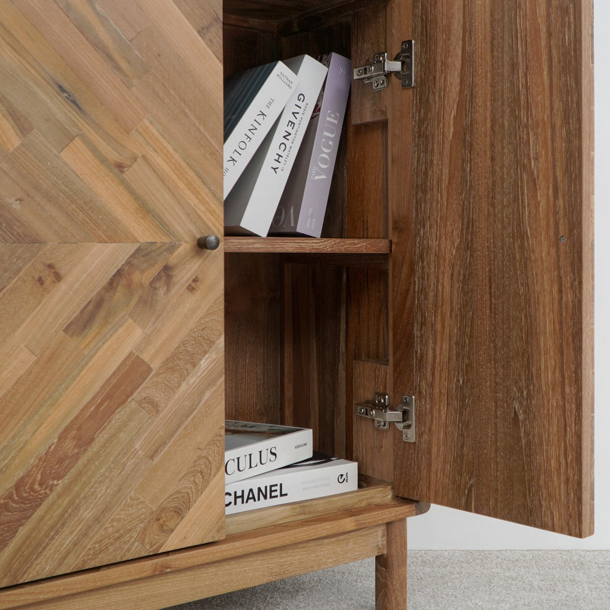 Recycled teak sideboard Buton Doors – boho furniture, handwoven and handmade in Bali