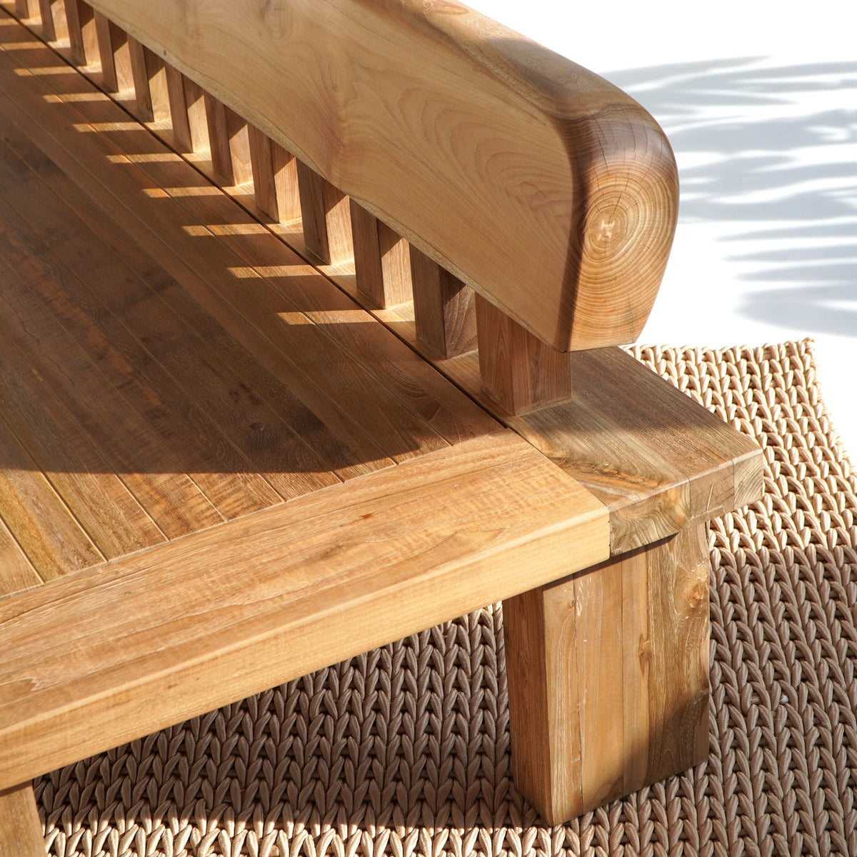 Recycled teak bench Buton – handmade in Bali, boho style