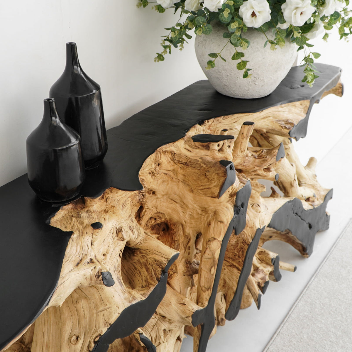 Primitive – natural materials console table, boho furniture from Bali
