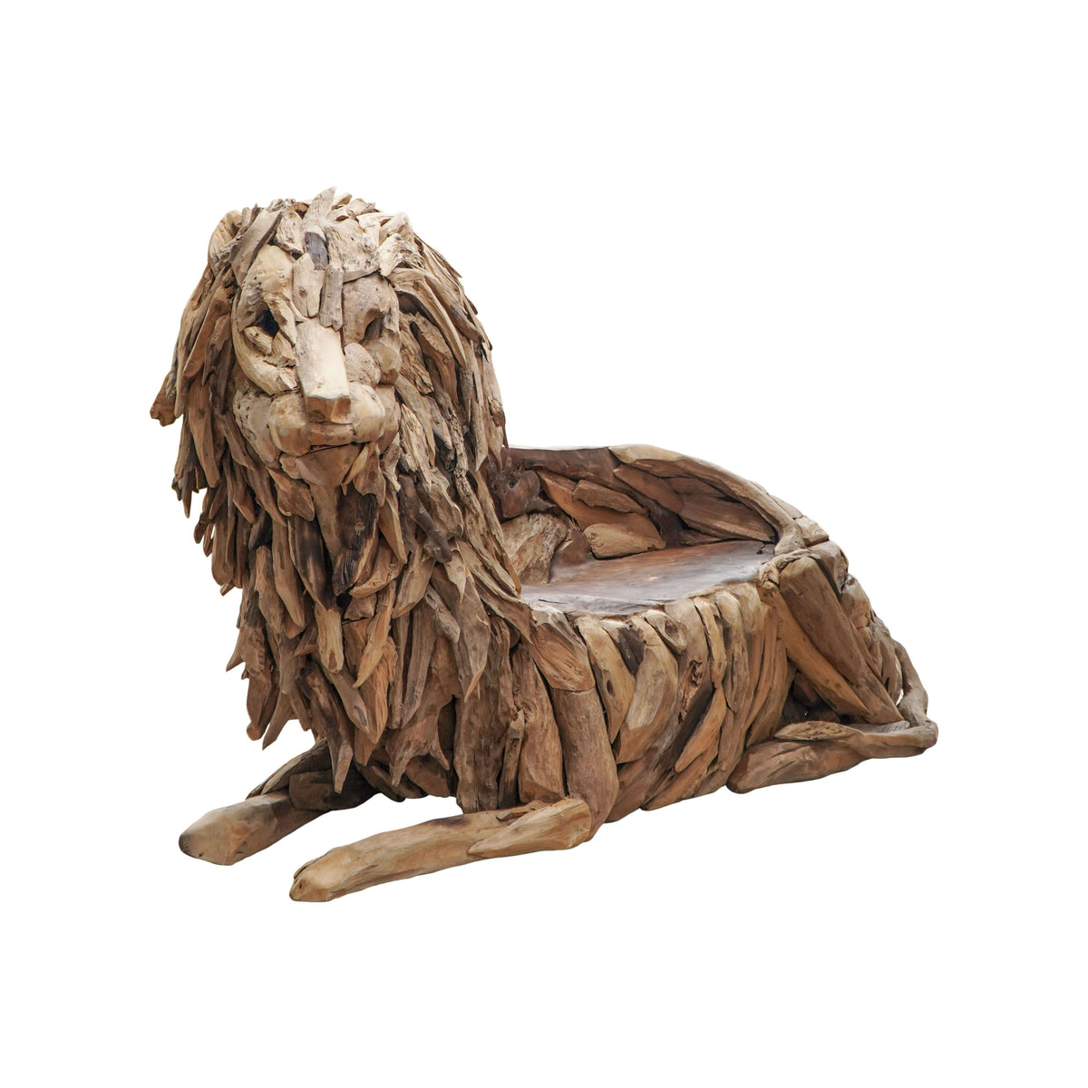 Lion Bench reclaimed teak 2-seater sofa, Bali furniture with a tropical character