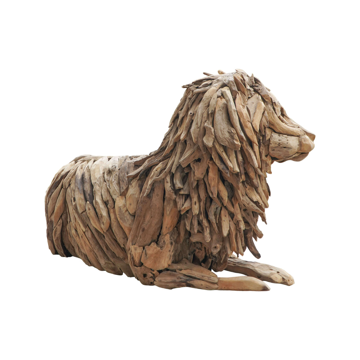 Reclaimed teak 2-seater sofa Lion Bench, Bali furniture for indoor spaces