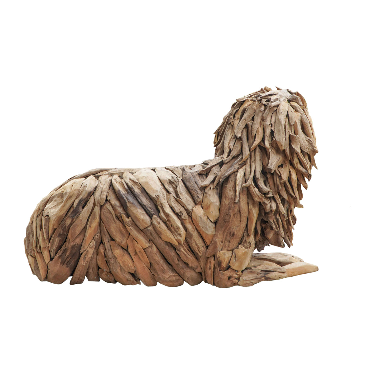 Lion Bench handcrafted reclaimed teak 2-seater sofa in a boho style