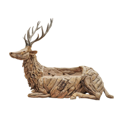 Boho 2-seater sofa Deer Bench made from reclaimed teak, with a tropical character