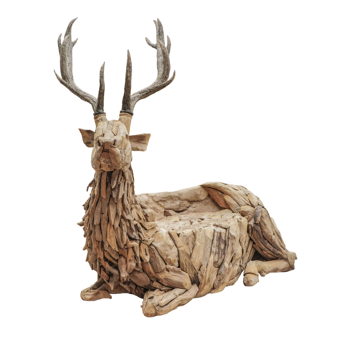 Reclaimed teak 2-seater sofa Deer Bench, made by artisans in Bali