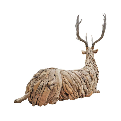 Reclaimed teak 2-seater sofa Deer Bench, Bali furniture for indoor spaces