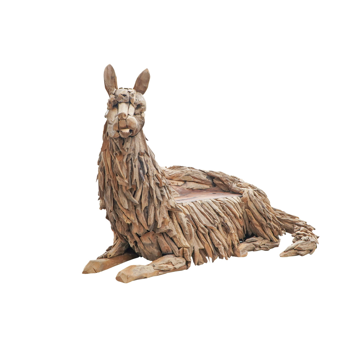 Llama Bench reclaimed teak 2-seater sofa, Bali furniture with a tropical character