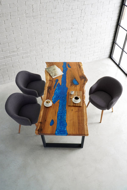 George Dining Table Resin With Iron Leg