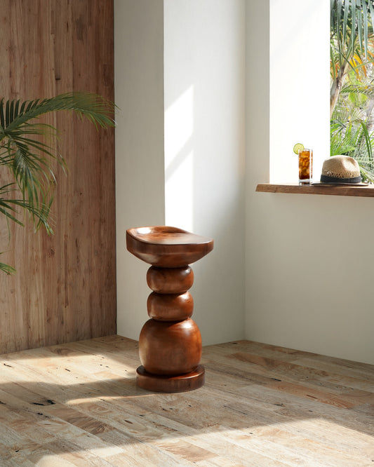 suar stool Dino – boho decor handcrafted in Bali by BaliSouk