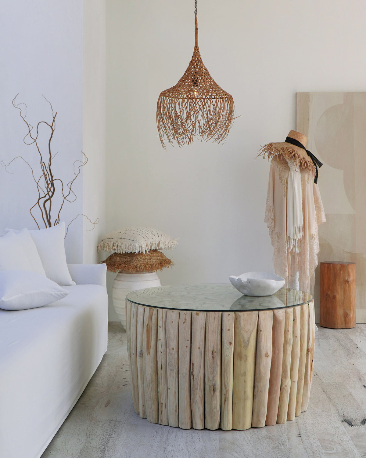 recycled teak coffee table Tinabo – boho decor handcrafted in Bali by BaliSouk (view 3)