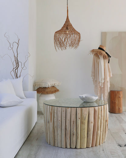 recycled teak coffee table Tinabo – boho decor handcrafted in Bali by BaliSouk (view 3)