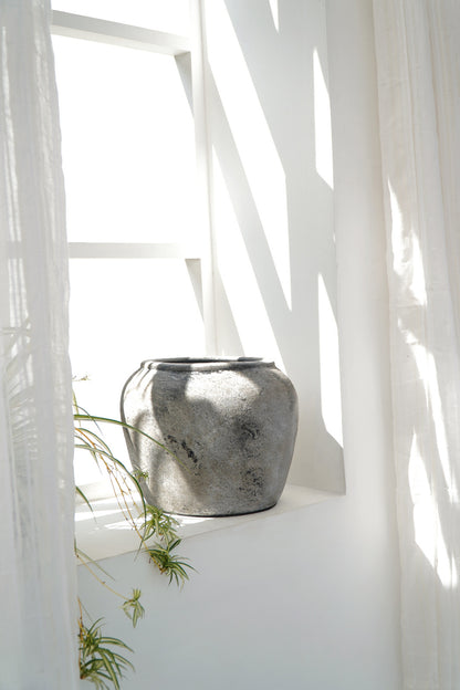 Handcrafted terracotta vase – Zaki, boho decor from BaliSouk