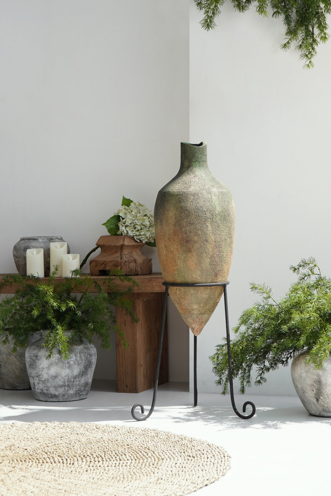 Clara – natural materials plant stand, boho decor from Bali