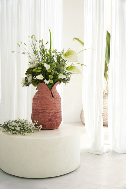 Terracotta pot – Vanna – boho decor handmade in Bali by BaliSouk