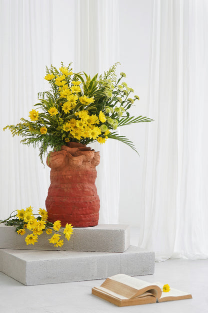 Terracotta pot Baina – boho decor handcrafted in Bali by BaliSouk