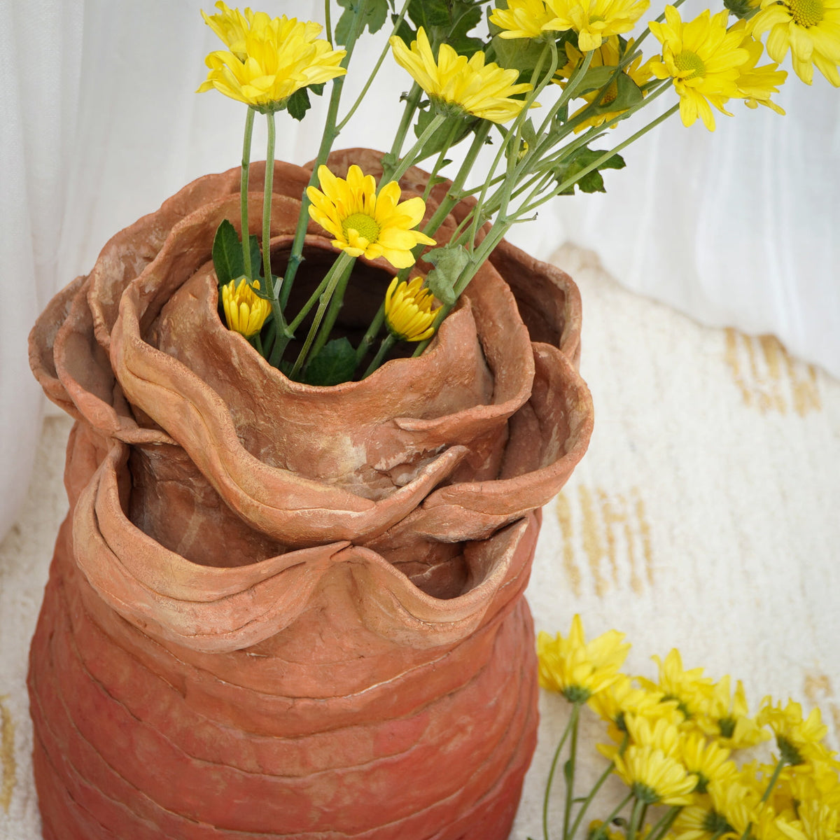 Baina pot, boho decor handmade by Balinese artisans