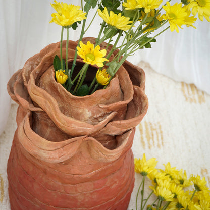 Baina pot, boho decor handmade by Balinese artisans