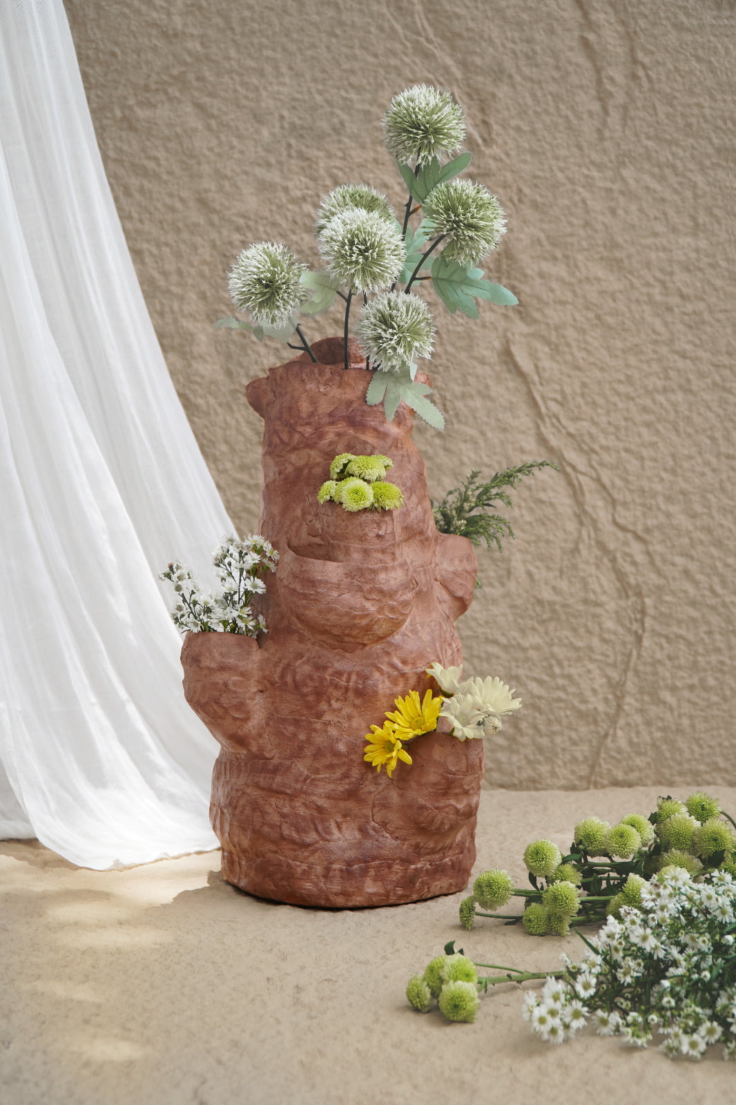 Handmade terracotta pot – the Kizia, boho decor made in Bali