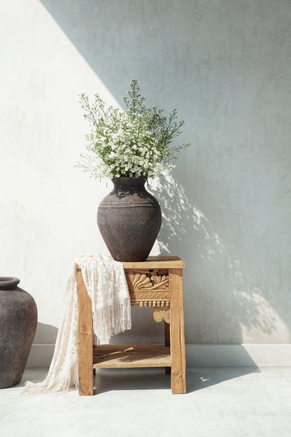Terracotta vase Keona – boho decor handcrafted in Bali by BaliSouk