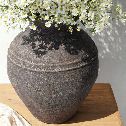 Keona vase, boho decor handmade by Balinese artisans