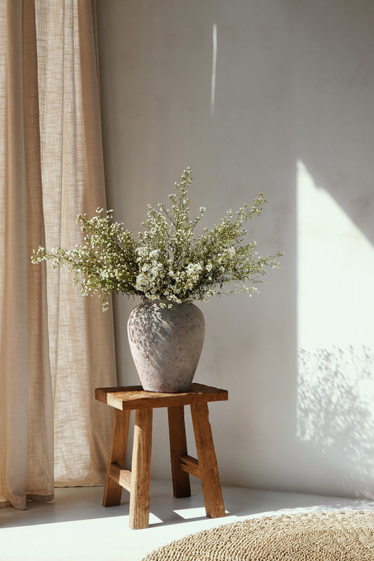 Boho terracotta vase Dixie, handcrafted in Bali for the home