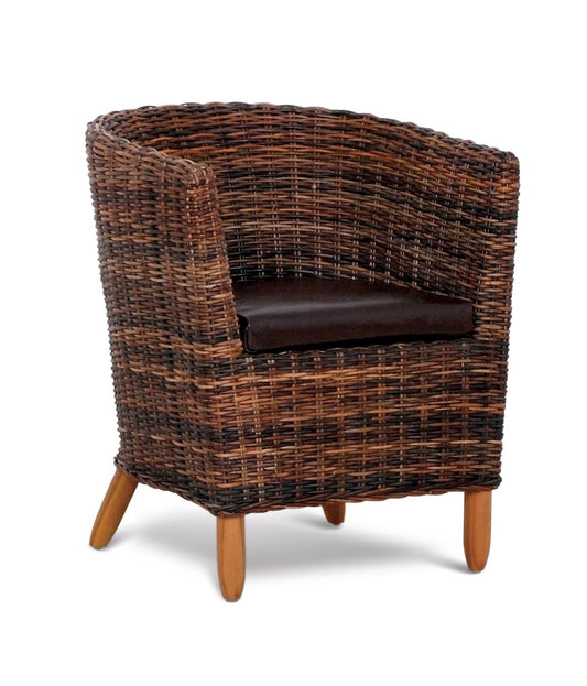 Boho rattan chair Circle Incl Cushion, crafted by hand in Bali