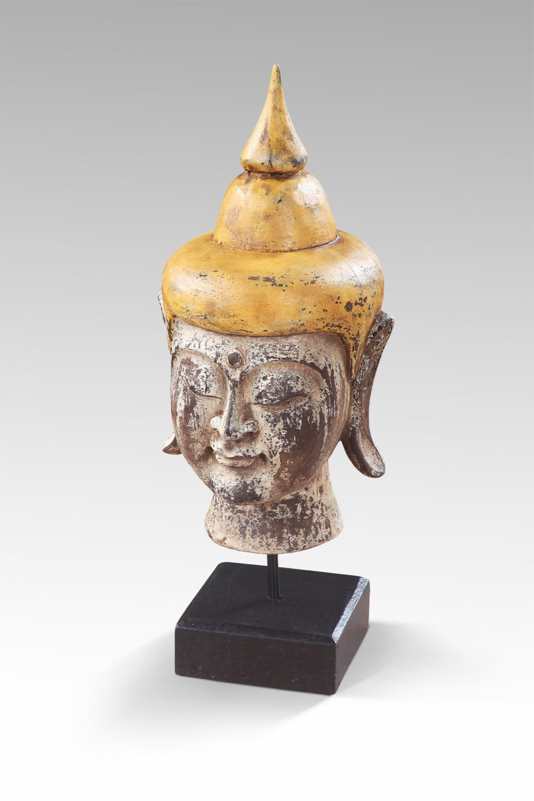Albasia wood sculpture – Buddha Stand, natural natural materials in boho style