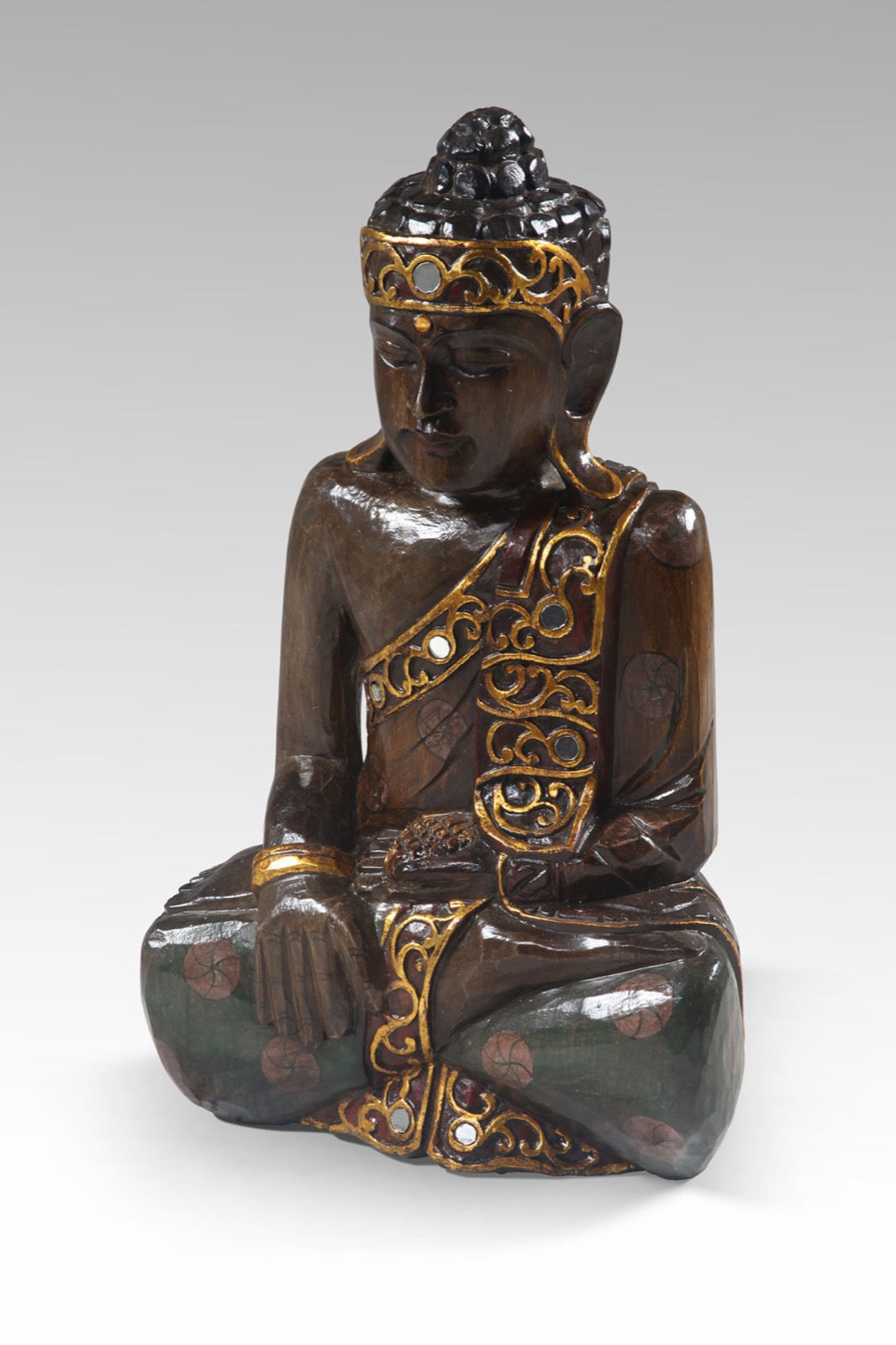 Suar wood sculpture Sitting Buddha – handmade in Bali, boho style