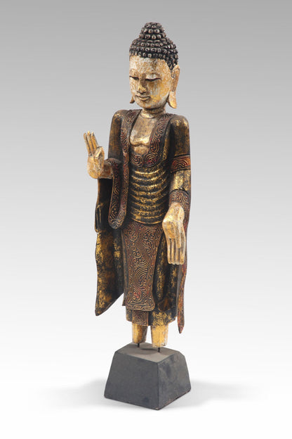 Standing Buddha sculpture by BaliSouk – boho decor made in Bali