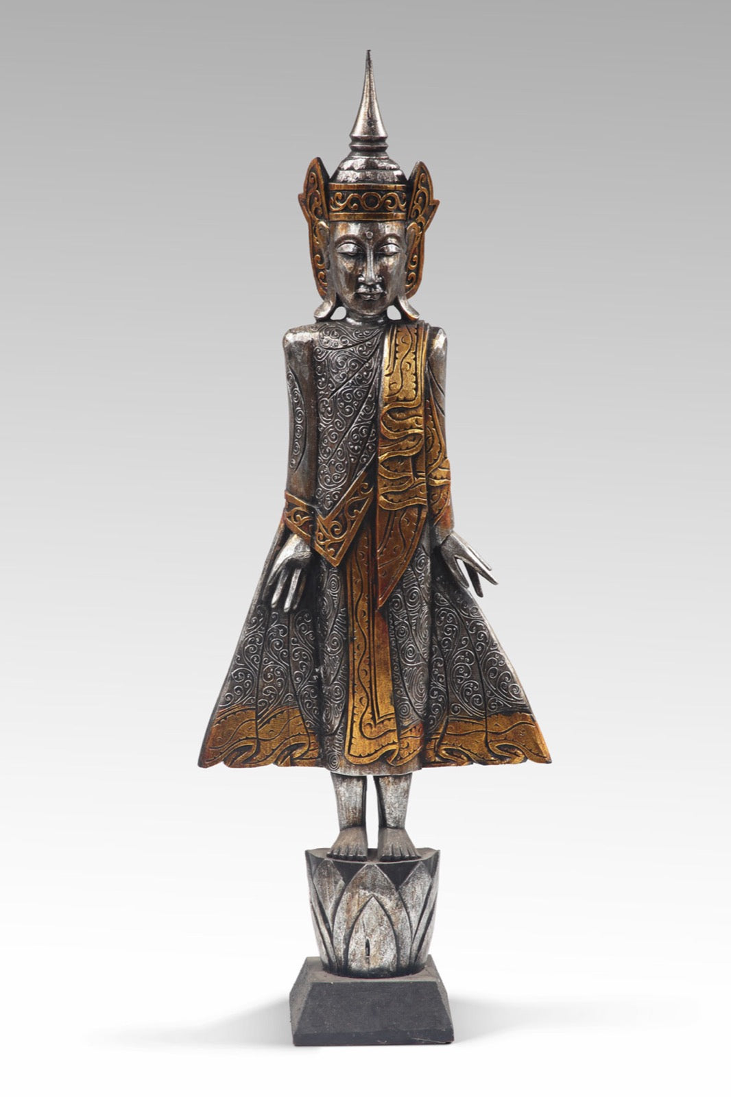 Albasia wood sculpture – Thailand Prince – boho decor handmade in Bali by BaliSouk