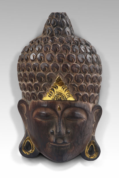 Albasia wood sculpture Buddha – boho decor, handwoven and handmade in Bali