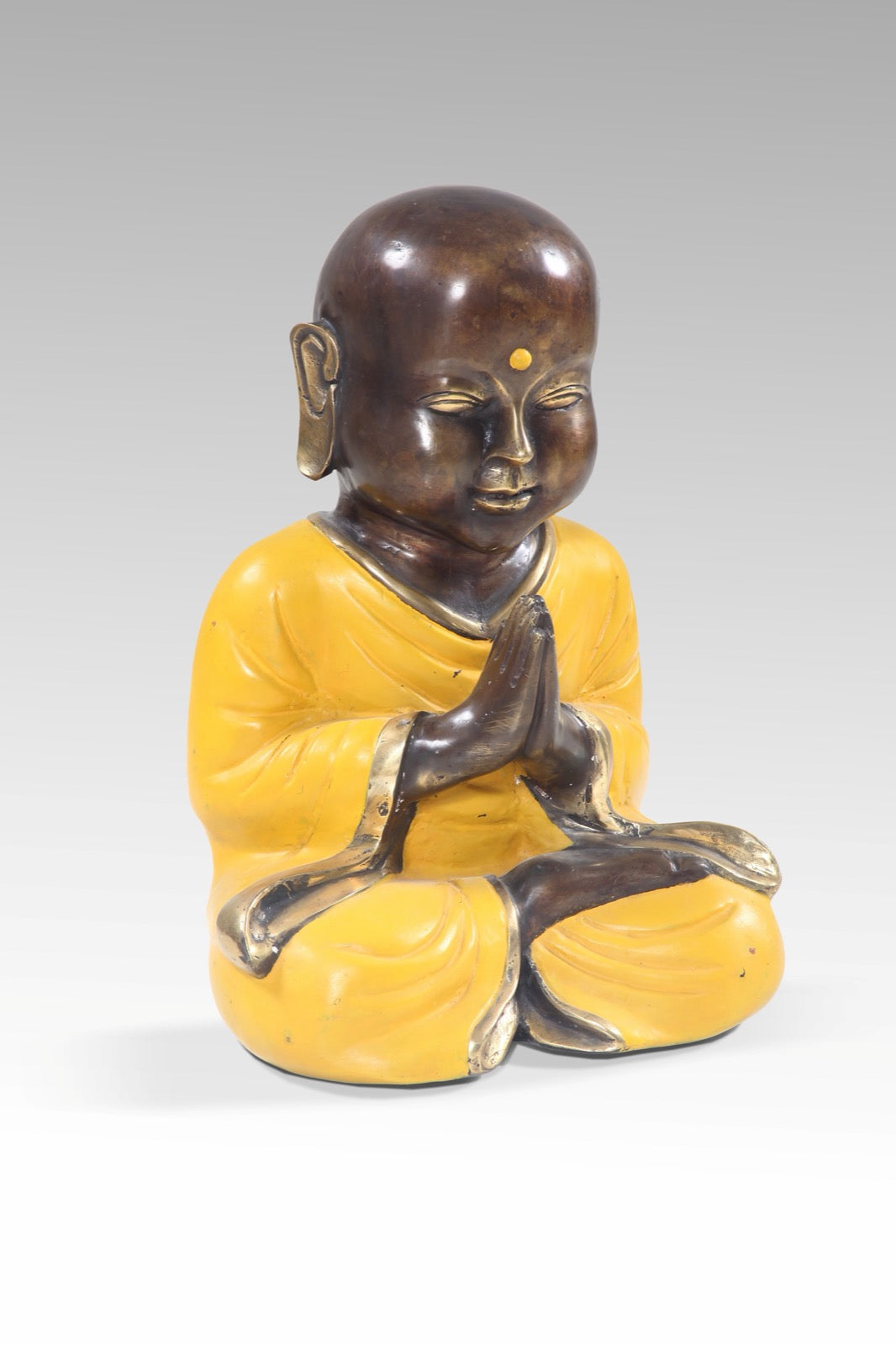 Copper sculpture – Buddha Pray, natural natural materials in boho style
