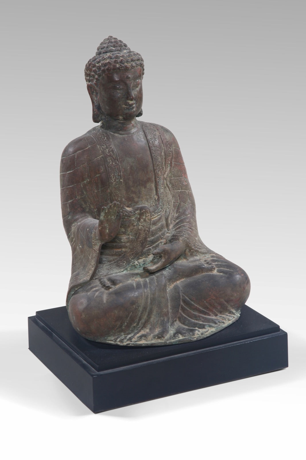 Bronze sculpture Buddha Blessing – boho decor handcrafted in Bali by BaliSouk