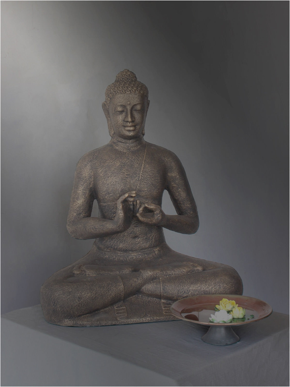 The Buddha Sitting Bronze sculpture – natural materials, boho decor handmade in Bali