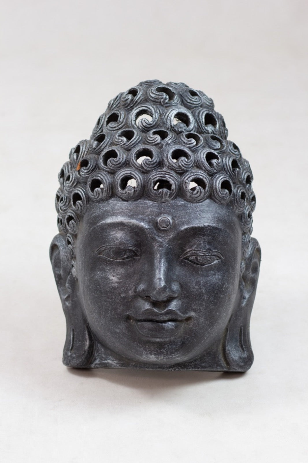 Albasia wood sculpture Buddha – boho decor, handwoven and handmade in Bali